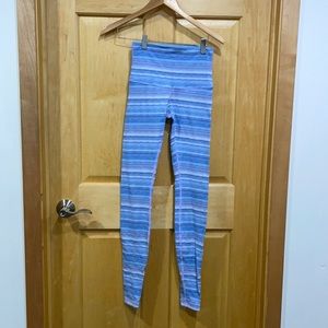 Lululemon stripe blue purple leggings size 4